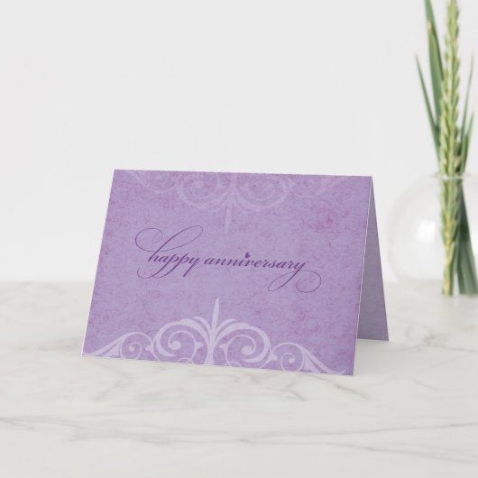 Jubileum voor koppelviering lavendel kaart (Voorkant)