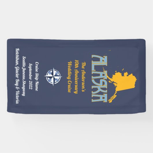 Jubileum voor kruisdeuren voor Alaska-familie Spandoek (Horizontaal)