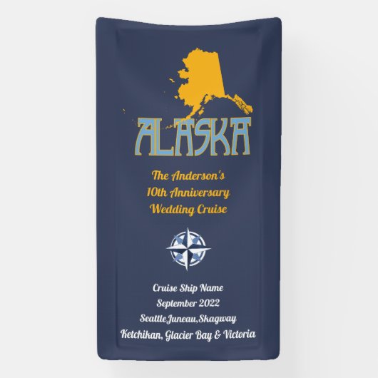 Jubileum voor kruisdeuren voor Alaska-familie Spandoek (Verticaal)