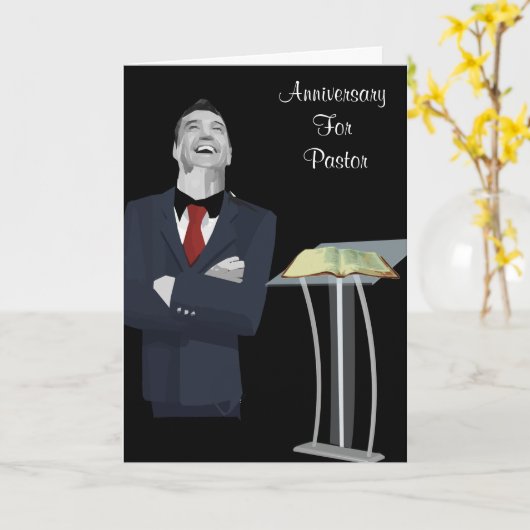 Jubileum voor pastoor kaart (Gele Bloem)