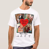 Jubileum voor persoonlijk huwelijk 4 Foto-collage T-shirt (Voorkant)