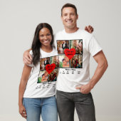 Jubileum voor persoonlijk huwelijk 4 Foto-collage T-shirt (Unisex)