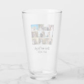 Jubileum voor persoonlijk huwelijk 9 Foto-collage Glas (Achterkant)