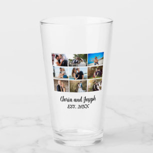 Jubileum voor persoonlijk huwelijk 9 Foto-collage Glas