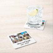 Jubileum voor persoonlijk huwelijk 9 Foto-collage Kartonnen Onderzetters (Insitu)