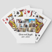 Jubileum voor persoonlijk huwelijk 9 Foto-collage Pokerkaarten (Achterkant)
