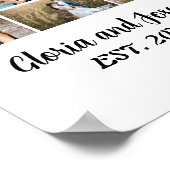 Jubileum voor persoonlijk huwelijk 9 Foto-collage Poster (Hoek)