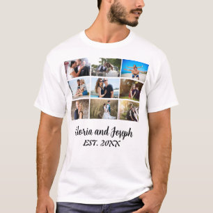 Jubileum voor persoonlijk huwelijk 9 Foto-collage T-shirt
