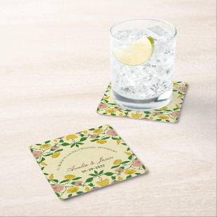 Jubileum voor persoonlijke paren kartonnen onderzetters