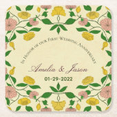 Jubileum voor persoonlijke paren kartonnen onderzetters (Voorkant)