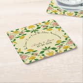 Jubileum voor persoonlijke paren kartonnen onderzetters (Schuin)