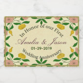 Jubileum voor persoonlijke paren sparkling wijnetiket (Enkel label)