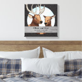 Jubileum voor persoonlijke weddenschappen, Elk Pai Canvas Afdruk (Insitu (Slaapkamer))