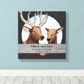 Jubileum voor persoonlijke weddenschappen, Elk Pai Canvas Afdruk (Insitu (Houten vloer))