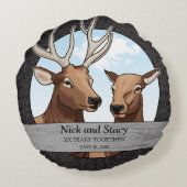 Jubileum voor persoonlijke weddenschappen, Elk Pai Rond Kussen (Achterkant)