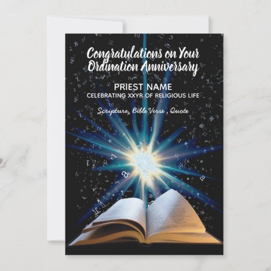 Jubileum voor priesterbestelling - OM HET EVEN WEL Kaart (Voorkant)