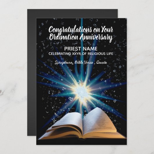 Jubileum voor priesterbestelling - OM HET EVEN WEL Kaart (Voorkant / Achterkant)