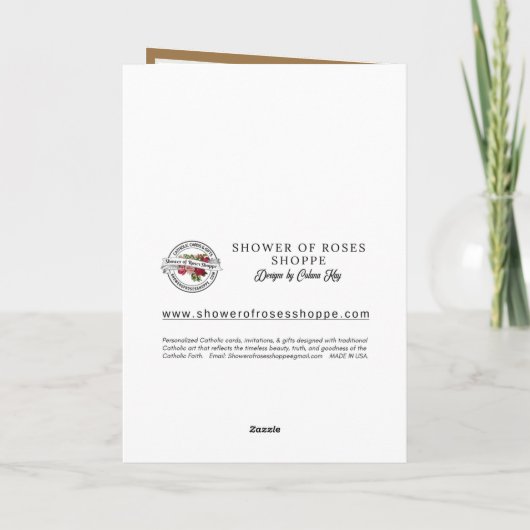 Jubileum voor religieuze katholieke priesterbezett kaart (Achterkant)