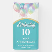 Jubileum voor schuifdeur achter deur spandoek (Verticaal)