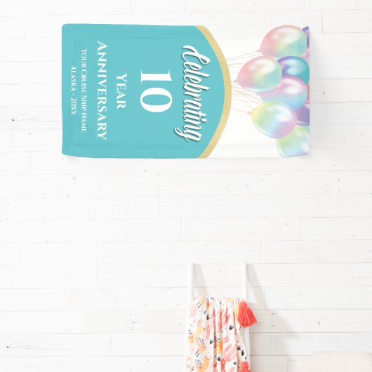 Jubileum voor schuifdeur achter deur spandoek (Insitu)