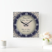 Jubileum voor sierweddenschappen vierkante klok (Huis)