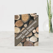 Jubileum voor vijfde bruiloft kaart (Voorkant)