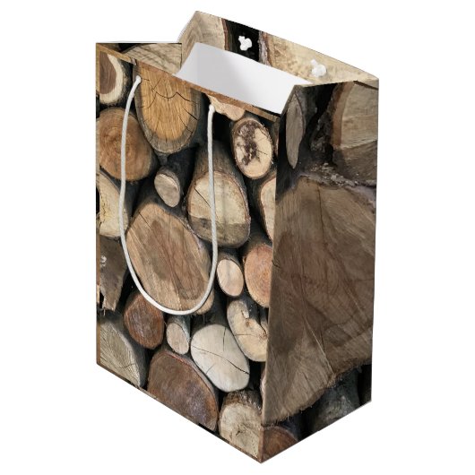 Jubileum voor vijfde bruiloft medium cadeauzakje (Achterkant Gekanteld)