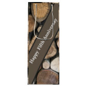 Jubileum voor vijfde bruiloft wijn cadeautas