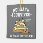 Jubileum voor waardering van werknemers keramisch ornament (Links)