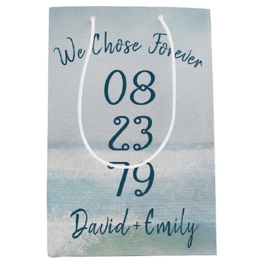 Jubileum voor Waterverf van de oceaan Medium Cadeauzakje (Voorkant)