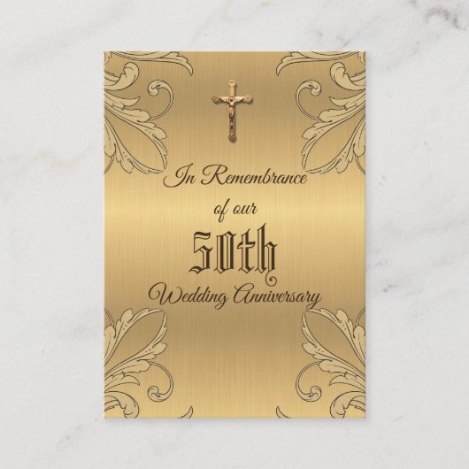 Jubileum voor weduwschap Gavor Golden Cross Heilig Visitekaartje (Voorkant)