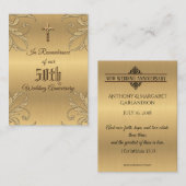 Jubileum voor weduwschap Gavor Golden Cross Heilig Visitekaartje (Voorkant / Achterkant)