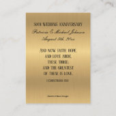 Jubileum voor weduwschap Gavor Golden Cross Heilig Visitekaartje (Achterkant)