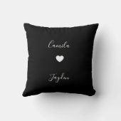 Jubileum voor zwart-minimalistisch modern Heart We Kussen (Achterkant)
