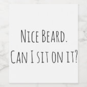 Jubileum vriendje verjaardag mooie baard wijn etiket (Enkel label)