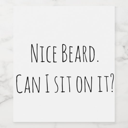 Jubileum vriendje verjaardag mooie baard wijn etiket (Enkel label)