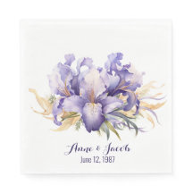 Jubileum Waterverf Paarse iris boeket