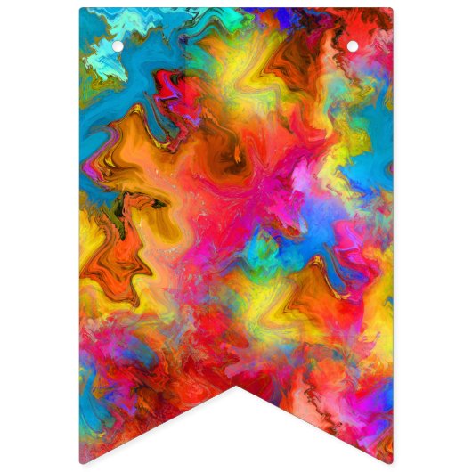 JUBILEUM WEDDING COLORFUL RAINBOW PERSONALISEERD VLAGGETJES (Tweede vlag)