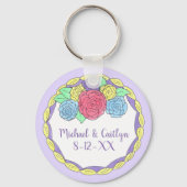 Jubileum Wedding Favor Cake w/Roos Sleutelhanger (Voorkant)