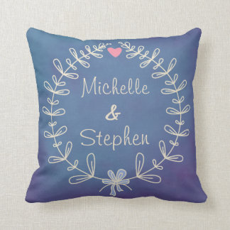 Jubileum Wedding Gift Personalized Hand Drawn Kussen