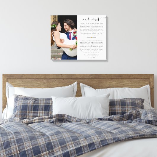Jubileum Wedding Vows Foto Canvas Afdruk (Insitu (Slaapkamer))