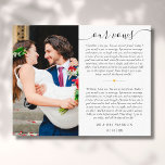 Jubileum Wedding Vows Foto Canvas Afdruk<br><div class="desc">Pas uw huwelijksbeloften aan en maak een speciale foto om creëer een unieke wens van uw meest speciale dag te geven. Ontworpen door: Thisnotme©</div>