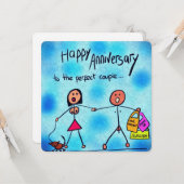 Jubileum wenskaart kaart (Voorkant / Achterkant in situ)