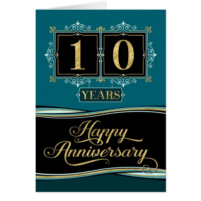 Jubileum werknemer 10 jaar Decoratieve Formele Jad (Voorkant)