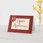 Jubileum werknemer 10 jaar - tekstbrokbalken kaart (Gele Bloem)