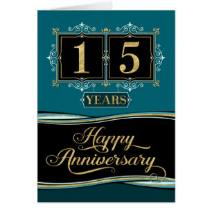 Jubileum werknemer 15 jaar Decoratief Formele Jade