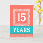 Jubileum werknemer 15 jaar - Decoratief Kaart (Gele Bloem)