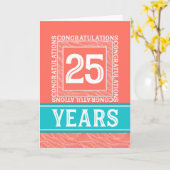 Jubileum werknemer 25 jaar - Decoratief Kaart (Gele Bloem)