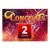 Jubileum werknemer 2 jaar Celebration Fireworks (Voorkant Horizontaal)