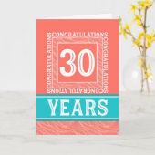 Jubileum werknemer 30 jaar - decoratief kaart (Gele Bloem)